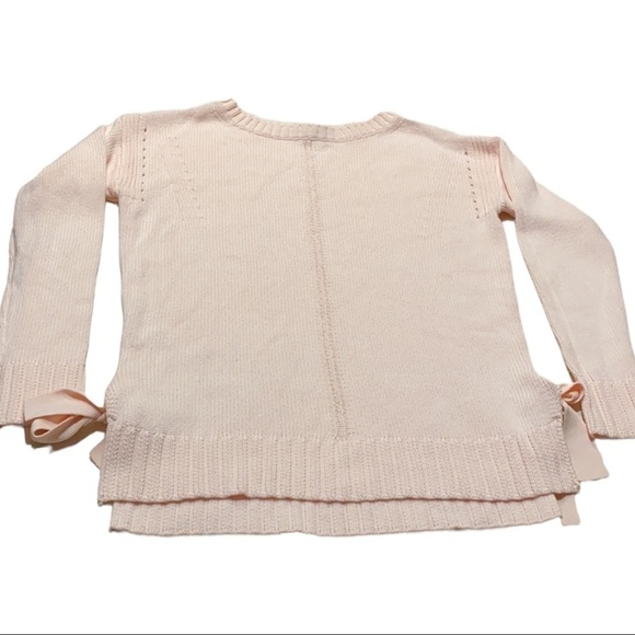AnnTaylor Pink Knotted Sweater with Side Bow Knots XS fits like a M - Picture 9 of 9